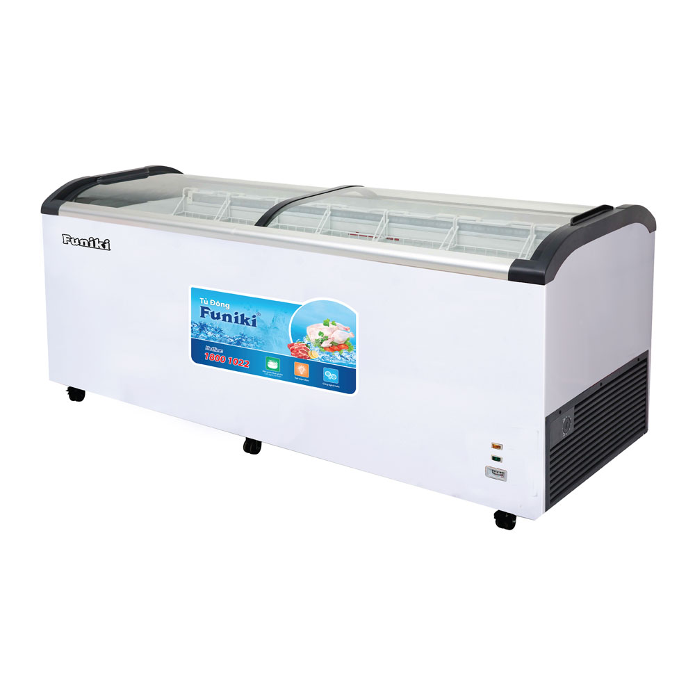 Tủ đông Hòa Phát mặt kính cong 445L HCF 800S1PĐG.N Tủ đông Hòa Phát mặt kính cong 445L HCF 800S1PĐG.N